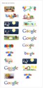 imagem com os doodles de aniversário do Google