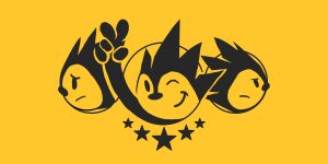 Três hedgehogs um ao lado do outro. O hedgehog da direita e o da esquerda estão tristes, enquanto o do meio está feliz, avaliando com 5 estrelas um site de e-commerce com bom user experience