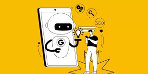 pessoa interagindo com bot no celular, analisando o que fazer quando um site é impactado por um google core update
