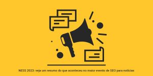 imagem gráfica de megafone com mensagens, representando técnicas de marketing para jornalistas