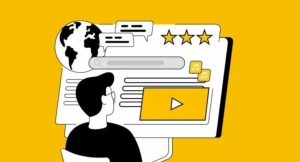 homem analisando notícias no computador, capa do conteúdo sobre robots.txt report
