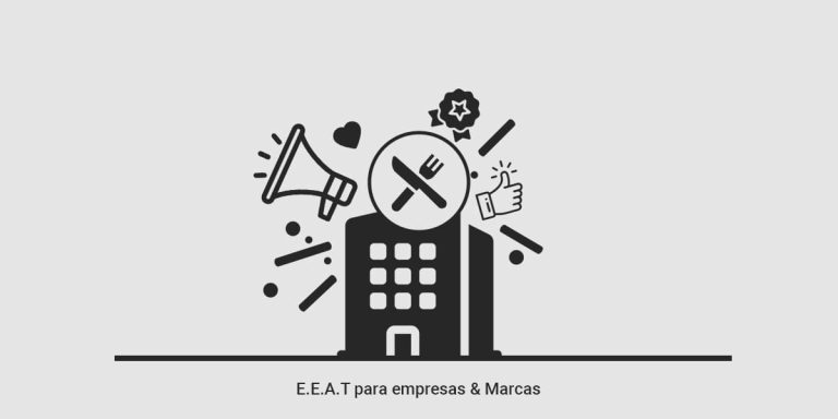 Uma ilustração de desenho com a frase E.E.A.T para empresas e marcas