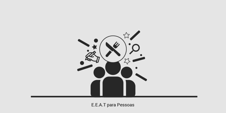 Uma ilustração com uma frase E.E.A.T para pessoas