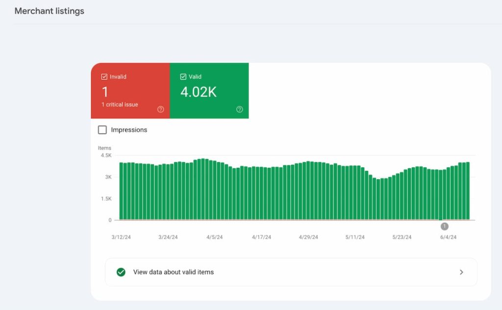 Imagem do Google Search Console.