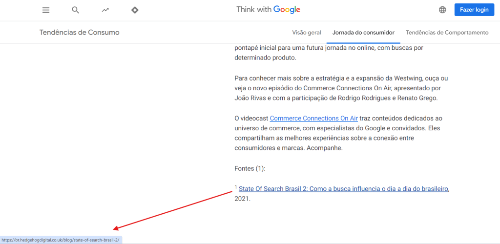 print de post do think with google referenciando para a state of search