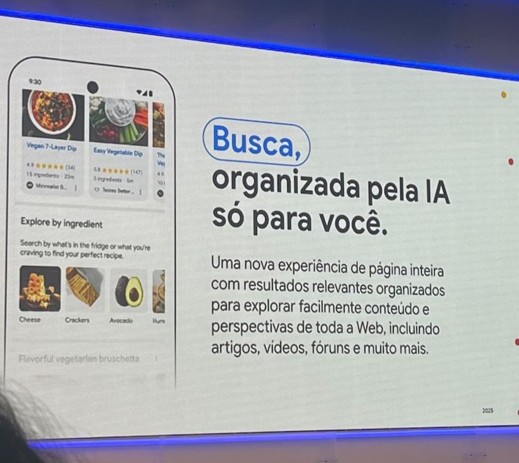 Foto de slides do Search Central LIve sobre Google Lens