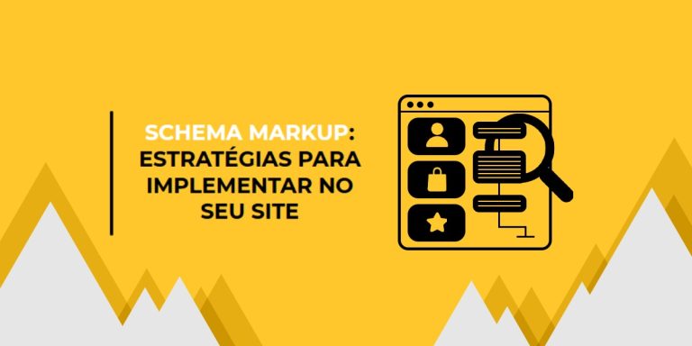 Capa do conteúdo sobre Schema Markup: Estratégias para Implementar no Seu Site, com ilustração da marcação dos dados estruturados