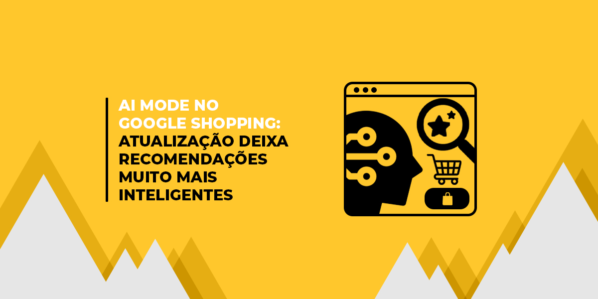 Imagem gráfica representando AI Mode Google Shooping.