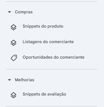 screenshot da pagina do google search console