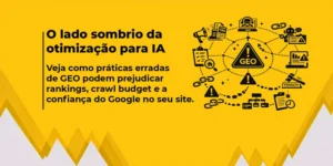 Banner amarelo com ícones ilustrativos e a frase em destaque: "Conteúdo bom não basta: o formato precisa fazer sentido"