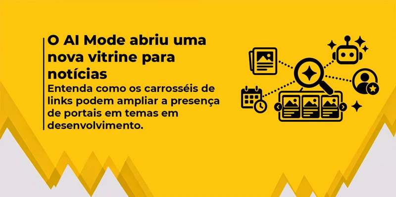 Google ativa no AI Mode carrosséis de links para temas em desenvolvimento.